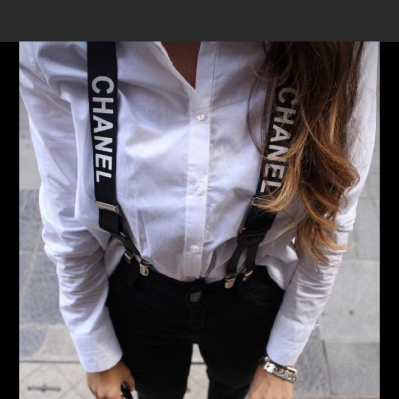 Chanel suspenders - Depop