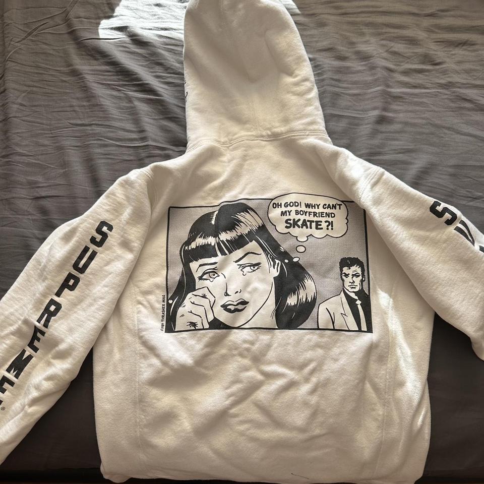 Supreme thrasher hoodie on sale boyfriend