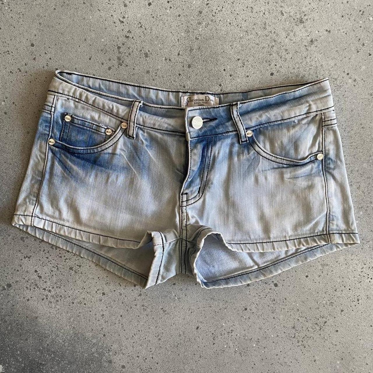 Christian Dior Women's Blue Shorts | Depop