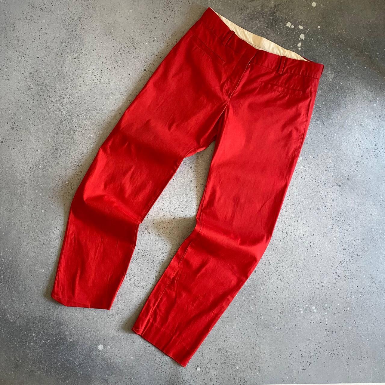 00’s Christian Dior Paris Red Straight Trousers /... - Depop