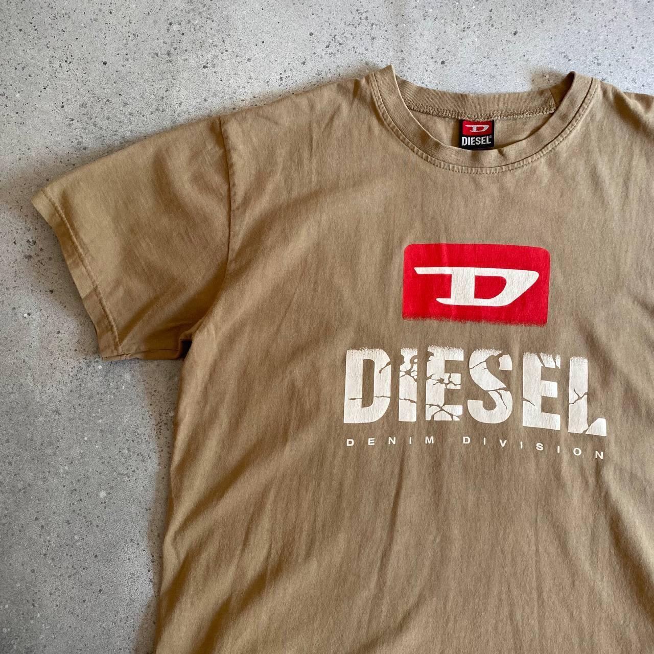 Y2K Diesel Vintage Big Logo Unisex T-Shirt 90s Size - Depop