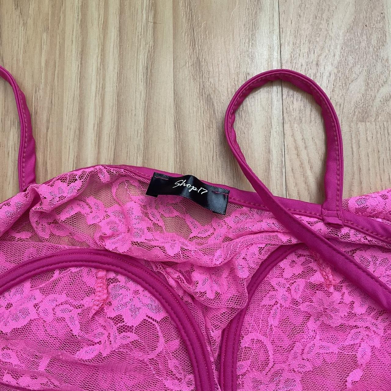 Dolls Kill Shop 17 Hot Pink Lace Dress Worn once Depop