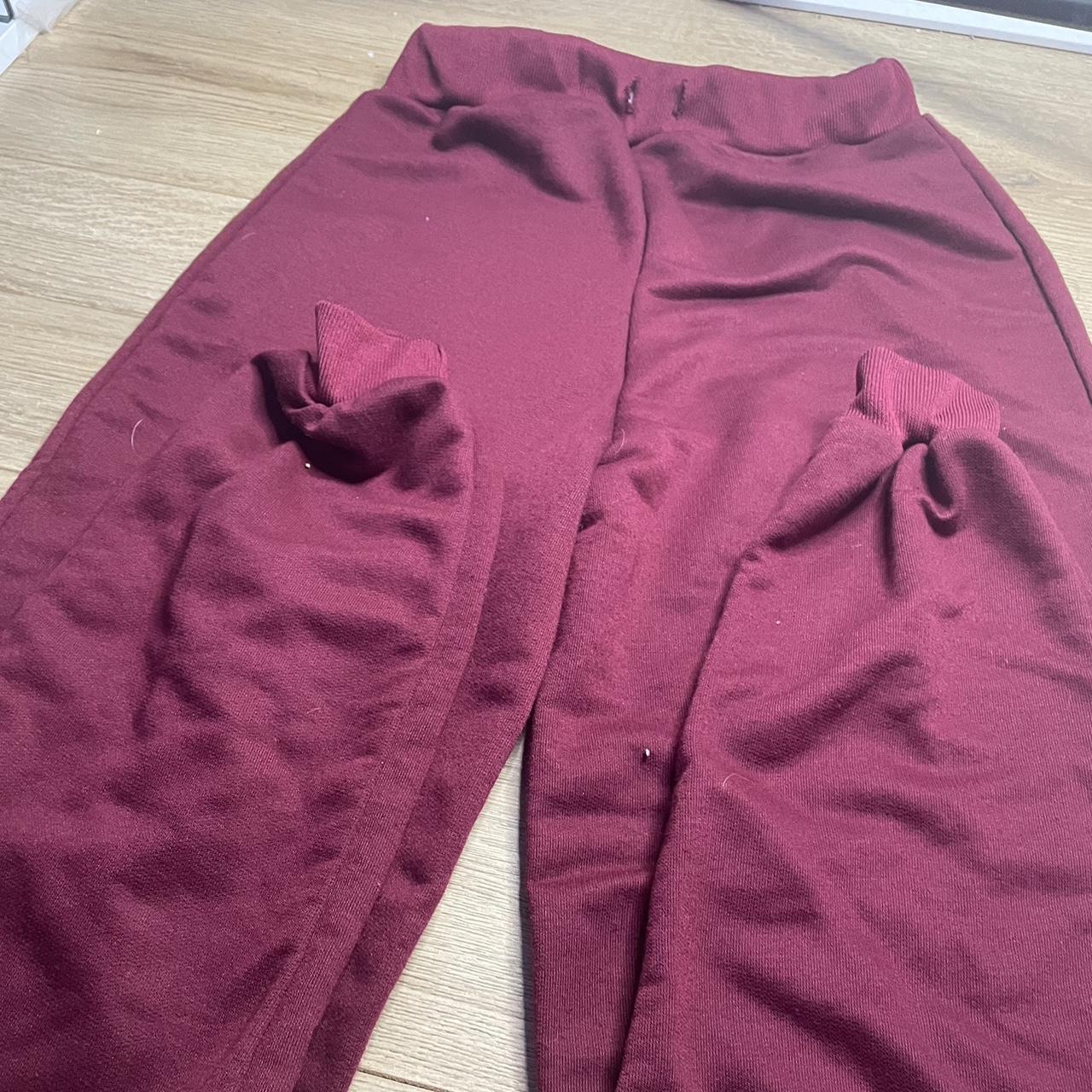 red sweatpants from plt! wore once basically brand new - Depop
