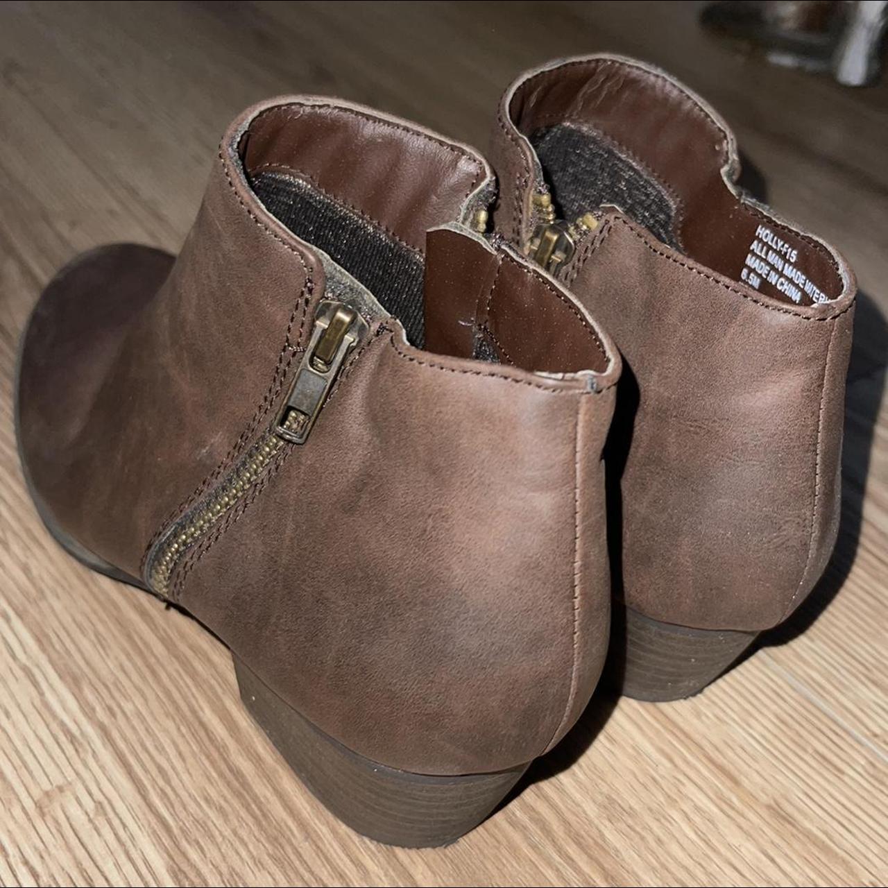 mid length brown boots