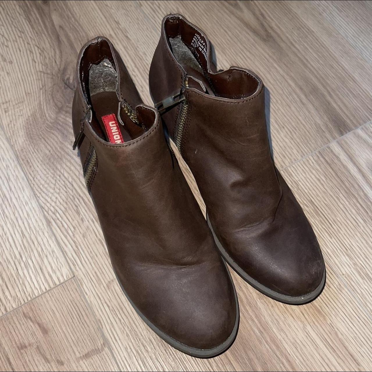 mid length brown boots