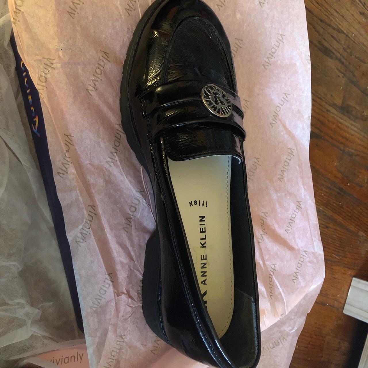 anne klein loafers black