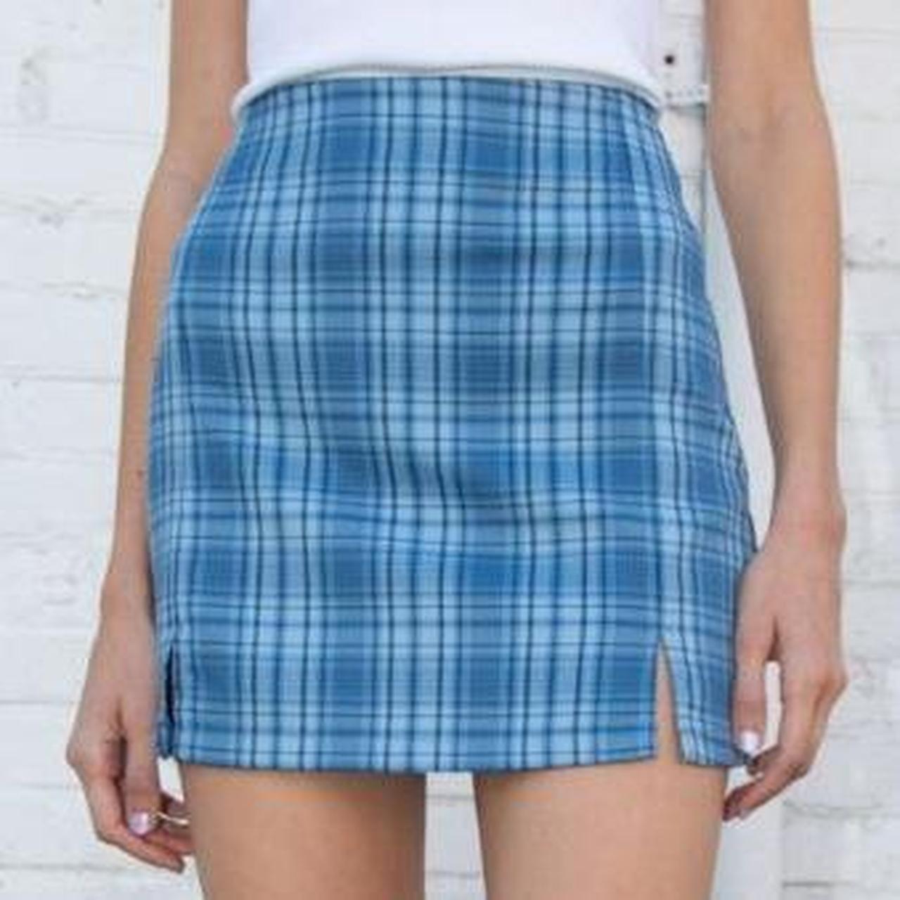 Brandy Melville Women's Blue Skirt Depop