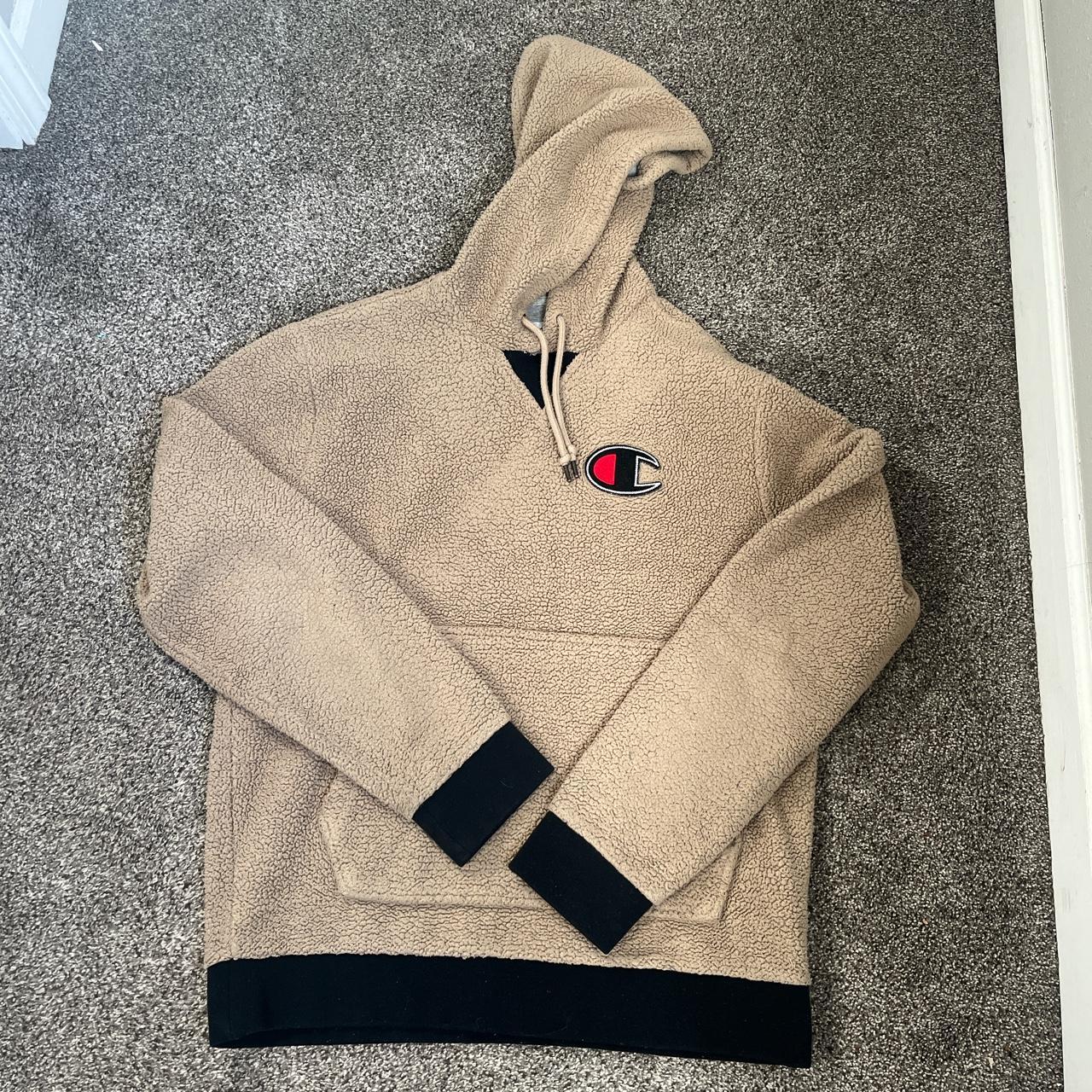 Champion sherpa hoodie tan hotsell