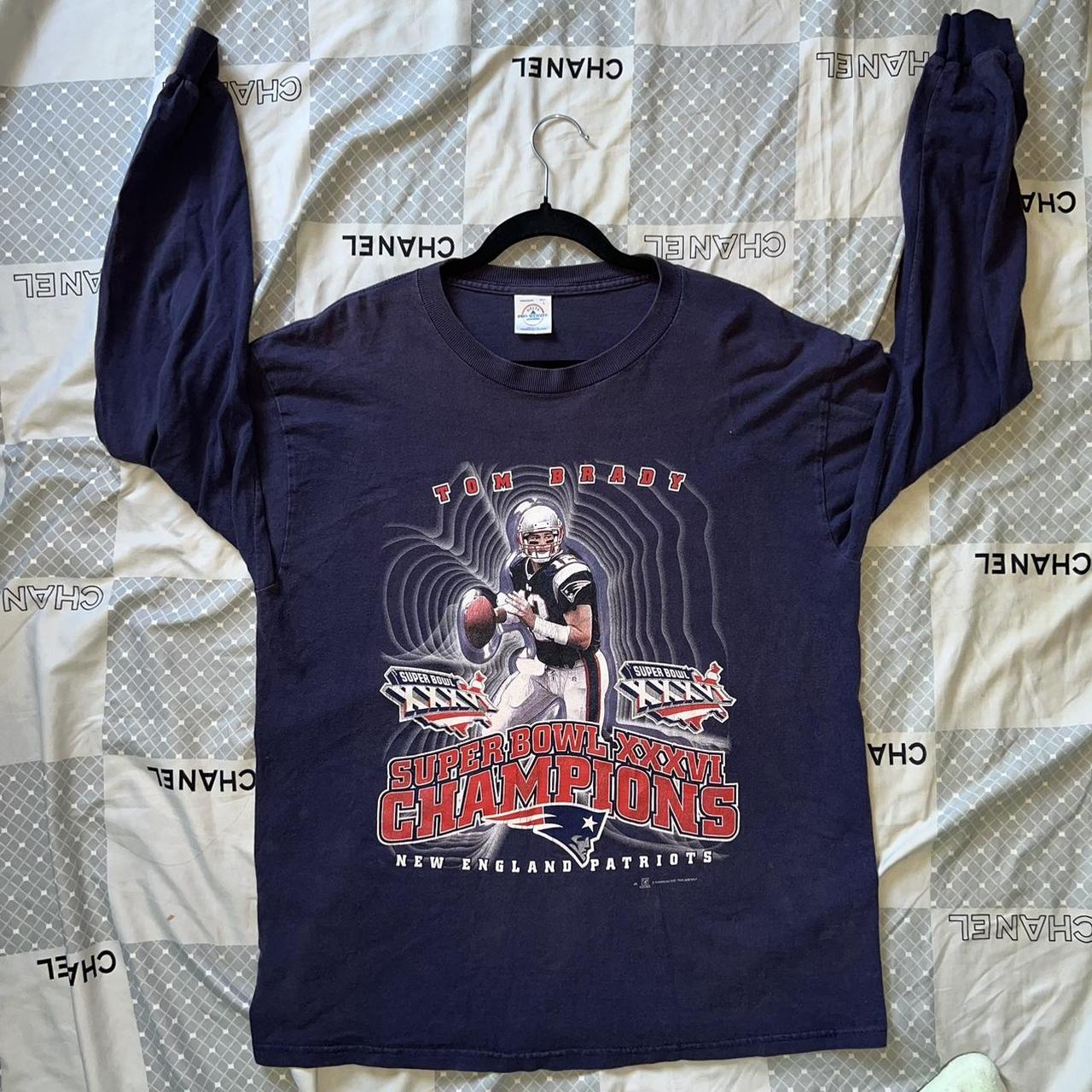 Vintage 2002 Tom Brady New England Patriots Super - Depop