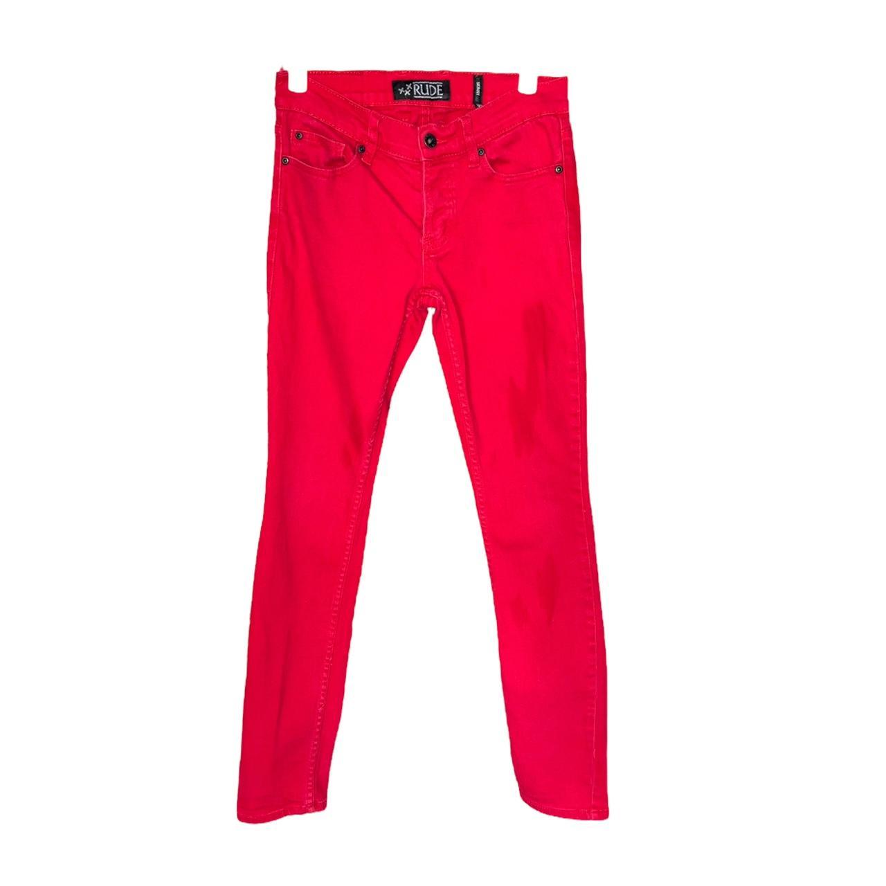 XXX RUDE Skinny Stretch Red Jeans Women’s Size...