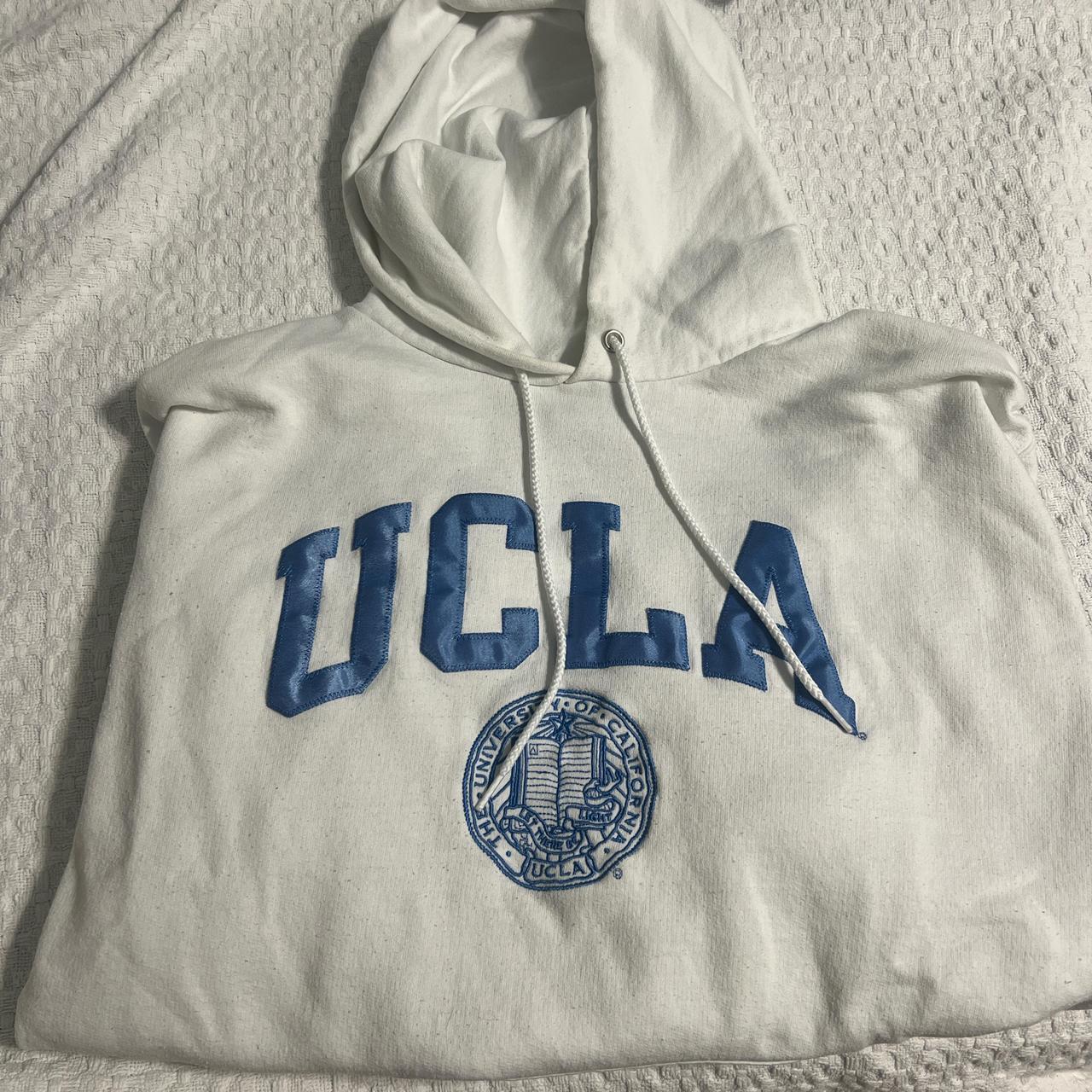 UCLA Champion white hoodie, size Large. Washed a few... - Depop