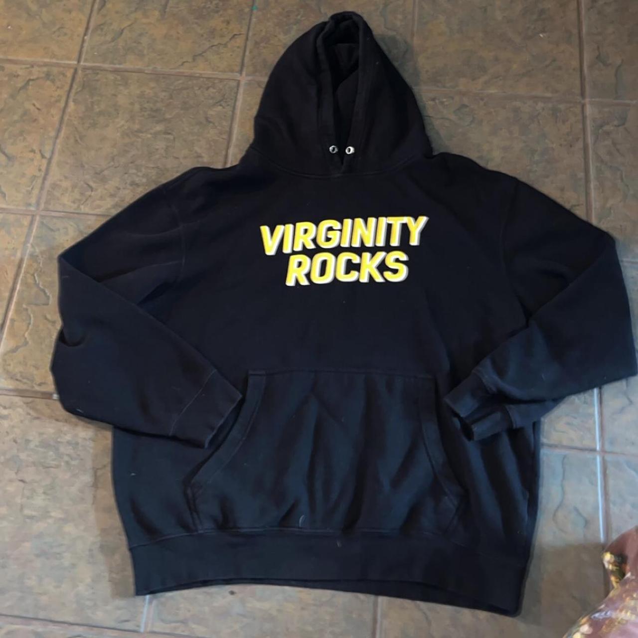 Yellow virginity rocks store hoodie