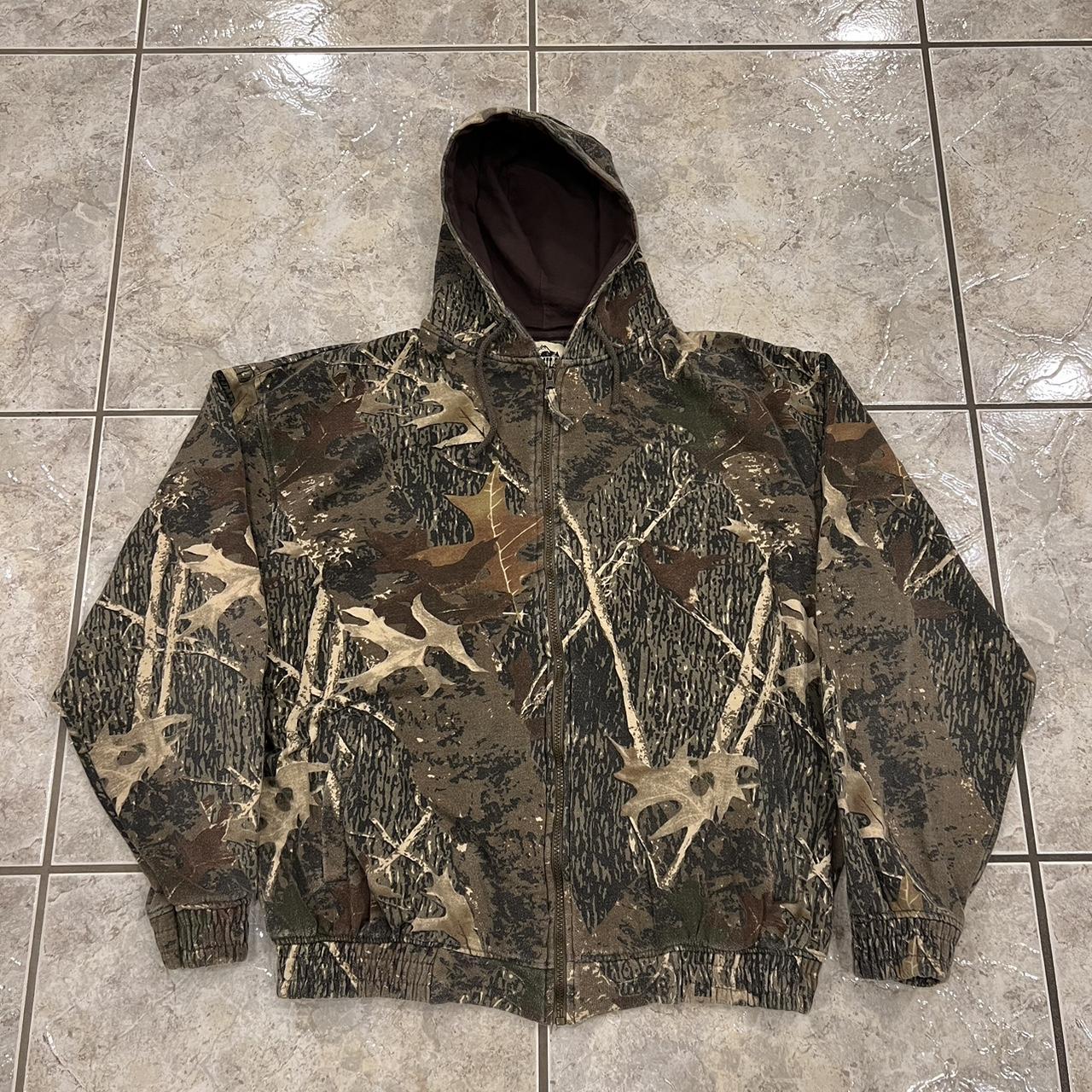 REALTREE Mossy oak Style Camo Fleece Sweatshirt... - Depop