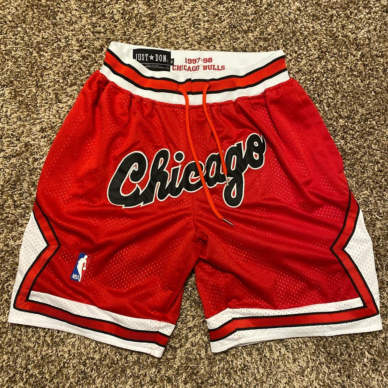 Mitchell & Ness x JUST DON 1997-98 Chicago Bulls Shorts - Depop