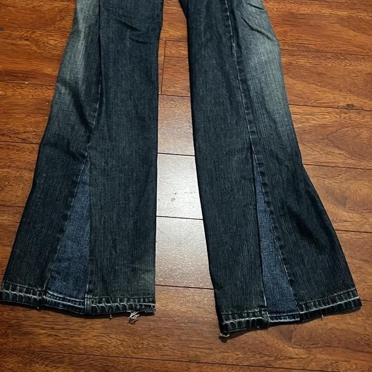 flared jeans made by me😂😨 one of the hardest🔥 jeans... Depop