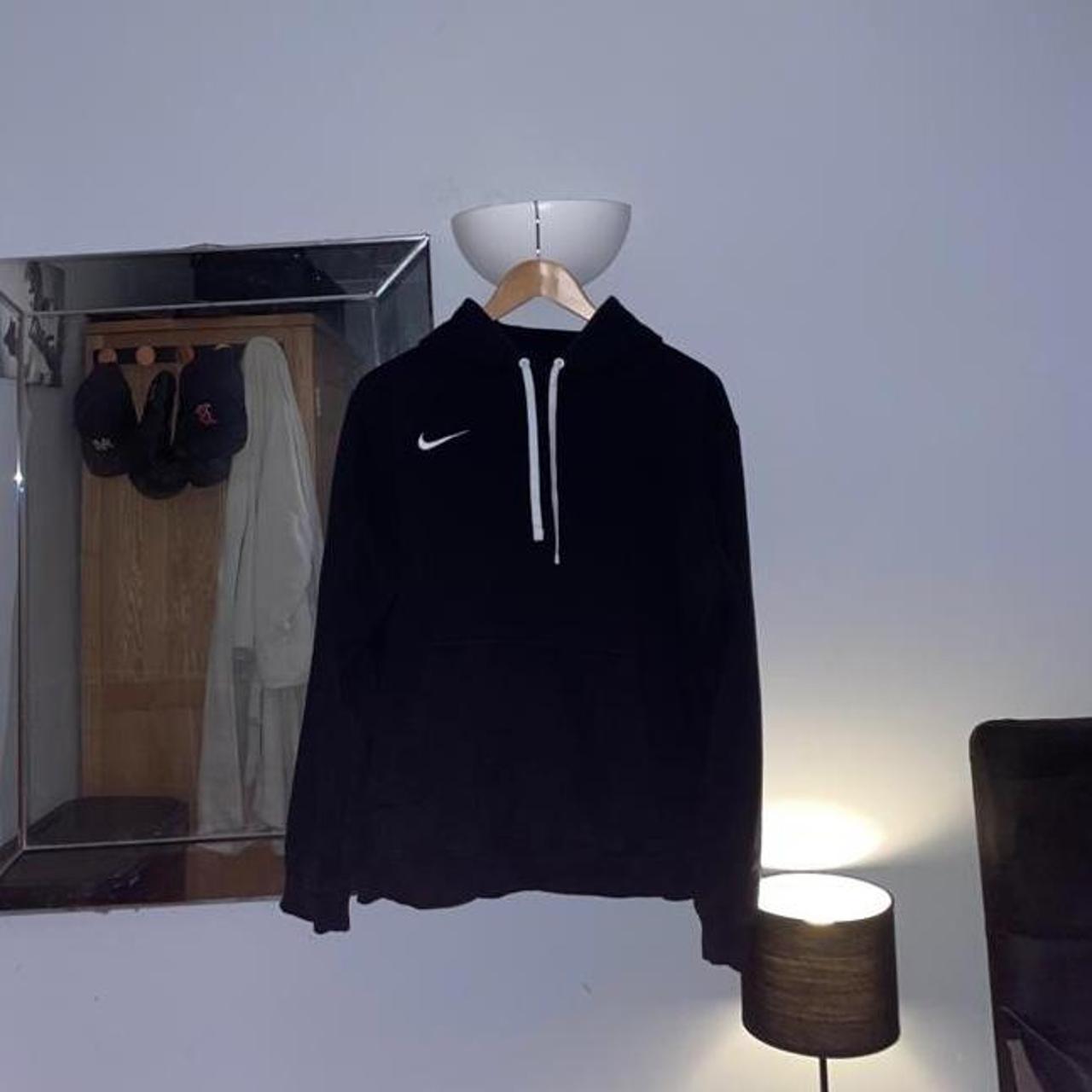 mens nike hoodie black and white