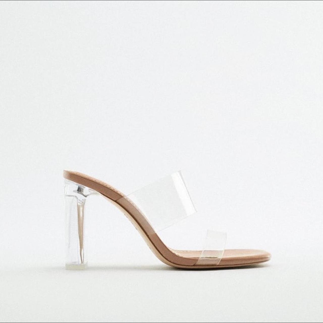 perspex nude heels