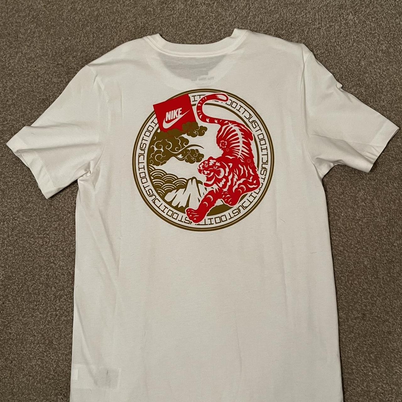 Nike 2021 Chinese New Year Red/White/Gold Tiger tee | Depop Nike 2021 Chinese New Year Red/White/Gold Tiger tee | Depop