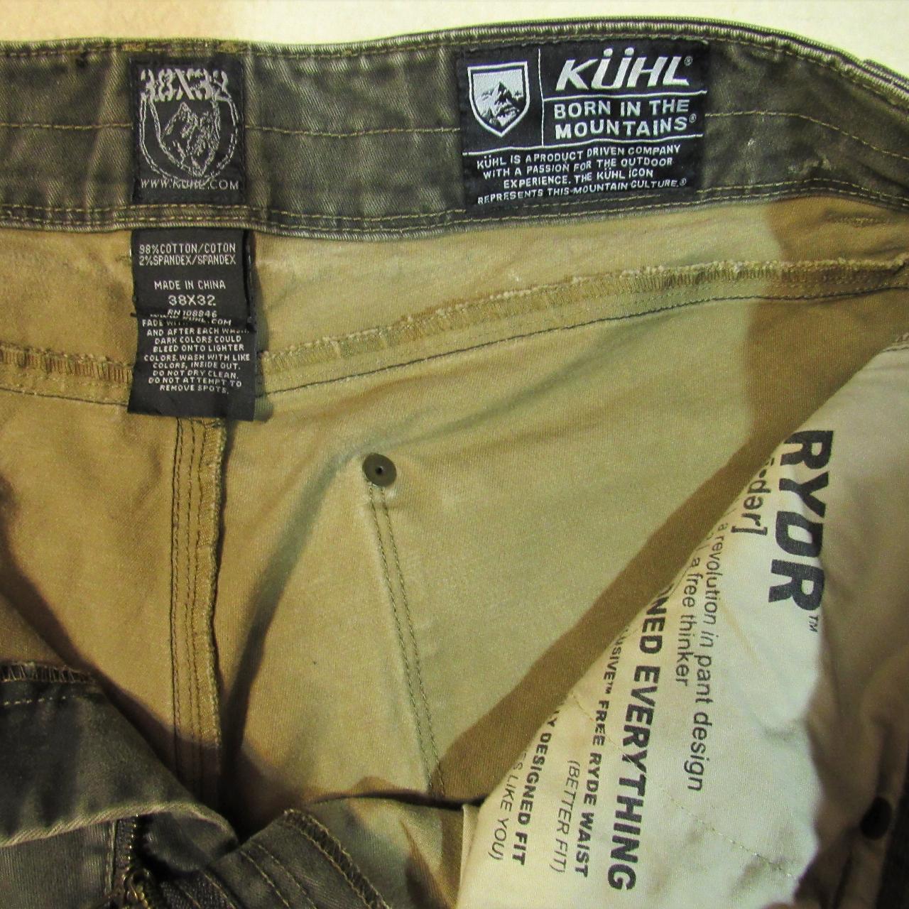 Kuhl Born In The Mountains Men's Pants Vintage cheapest Patina Dye Rydr Size 38x32 Brown