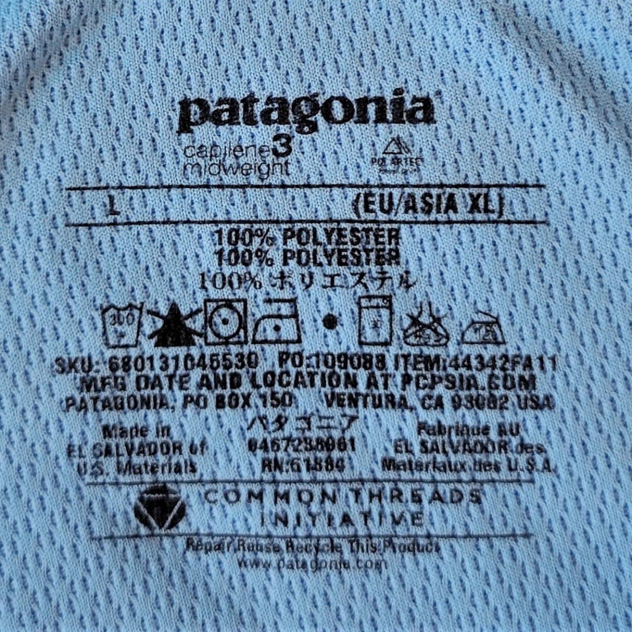 Patagonia Blue Capilene 3 Midweight Base Layer