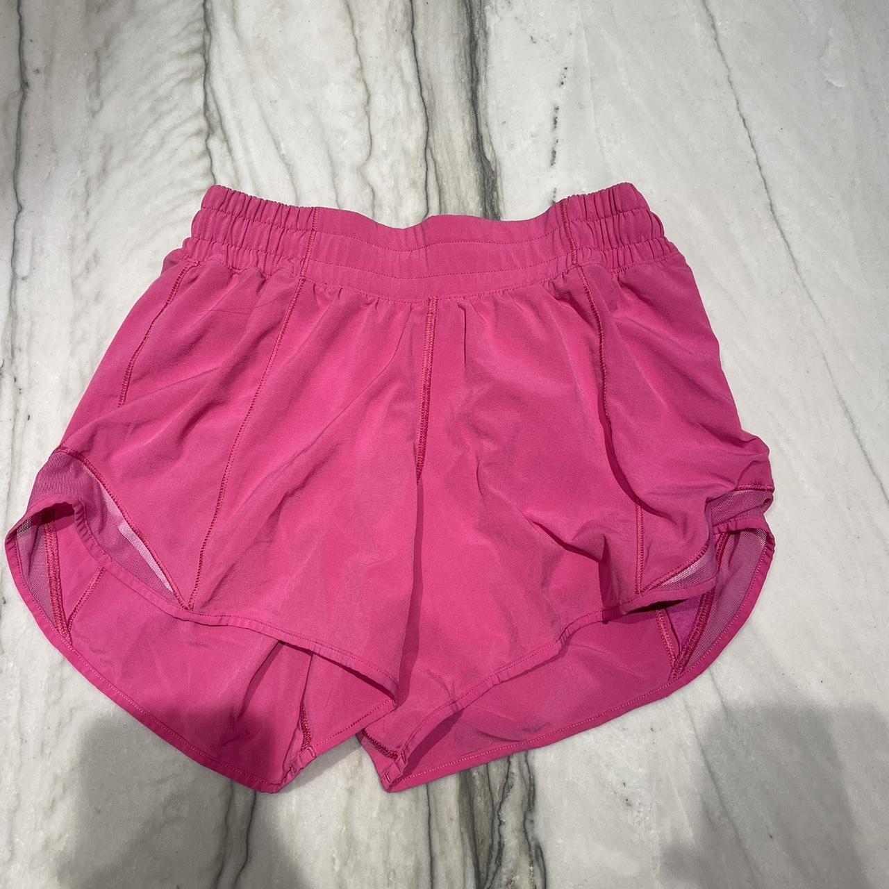 Lululemon sonic pink hotty hots - size 4 - 4” - Depop