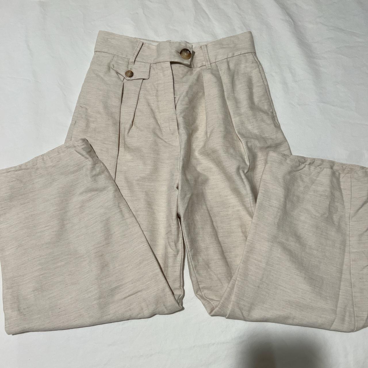 Mango Women's Cream Trousers