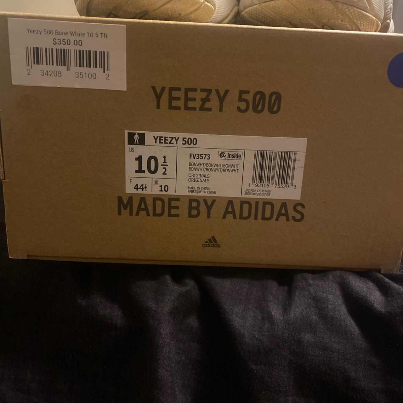 Yeezy 500 cheap box label