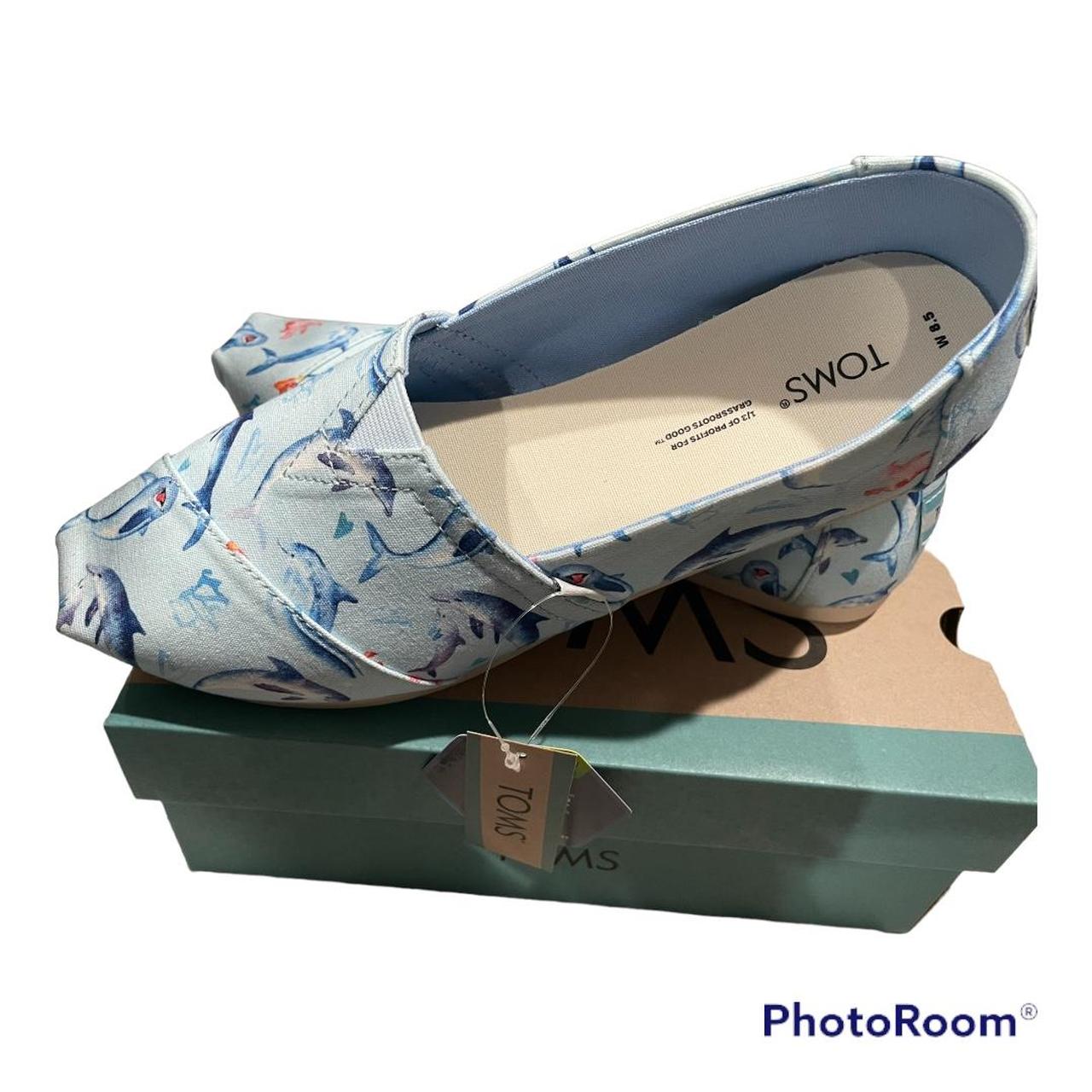 Toms flat Slip on Shoes Alpargata Delicate Blue Depop