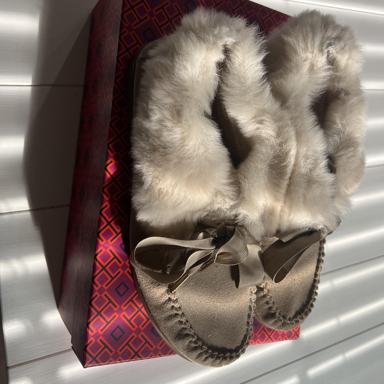 Tory burch fur online slippers