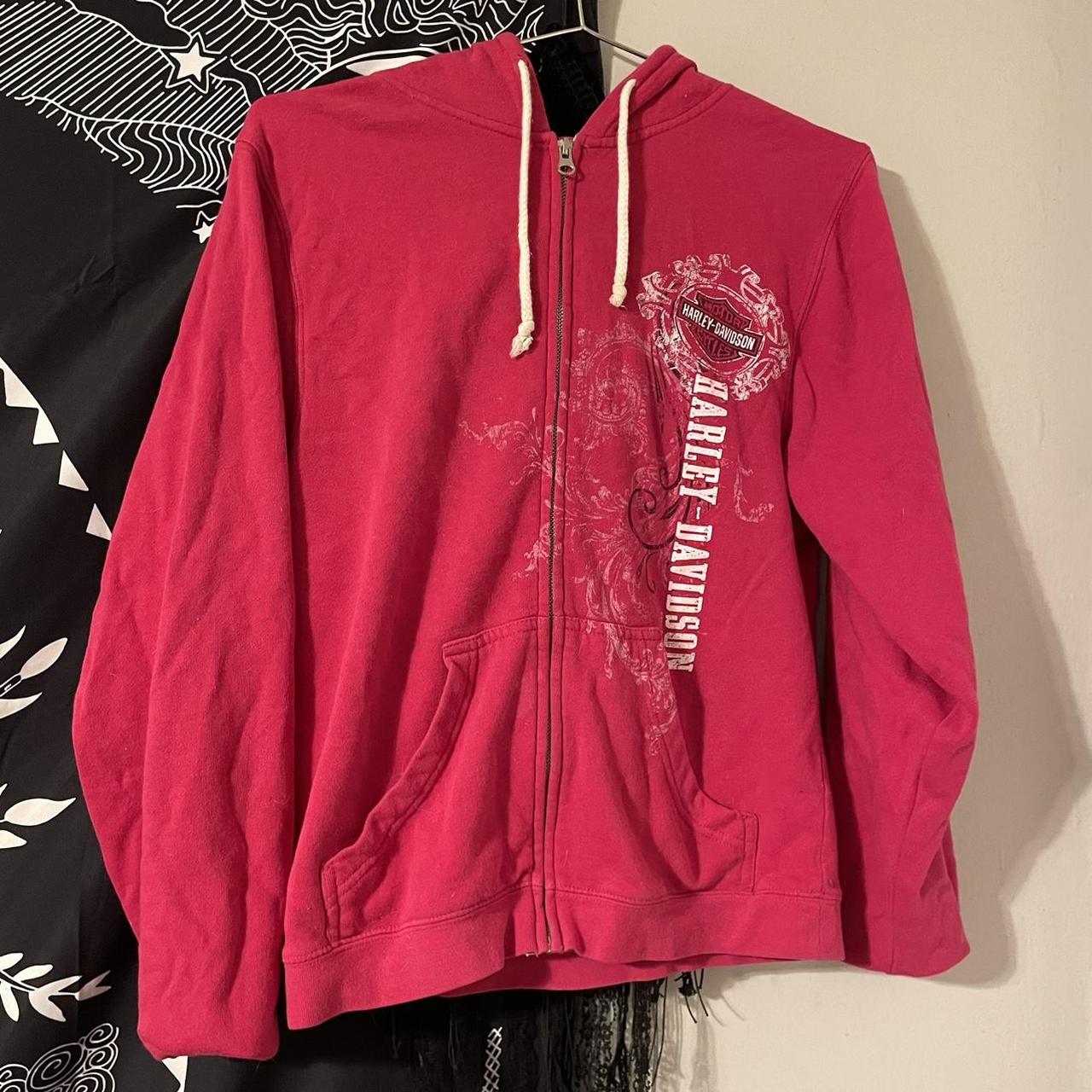 Harley davidson clearance pink hoodie