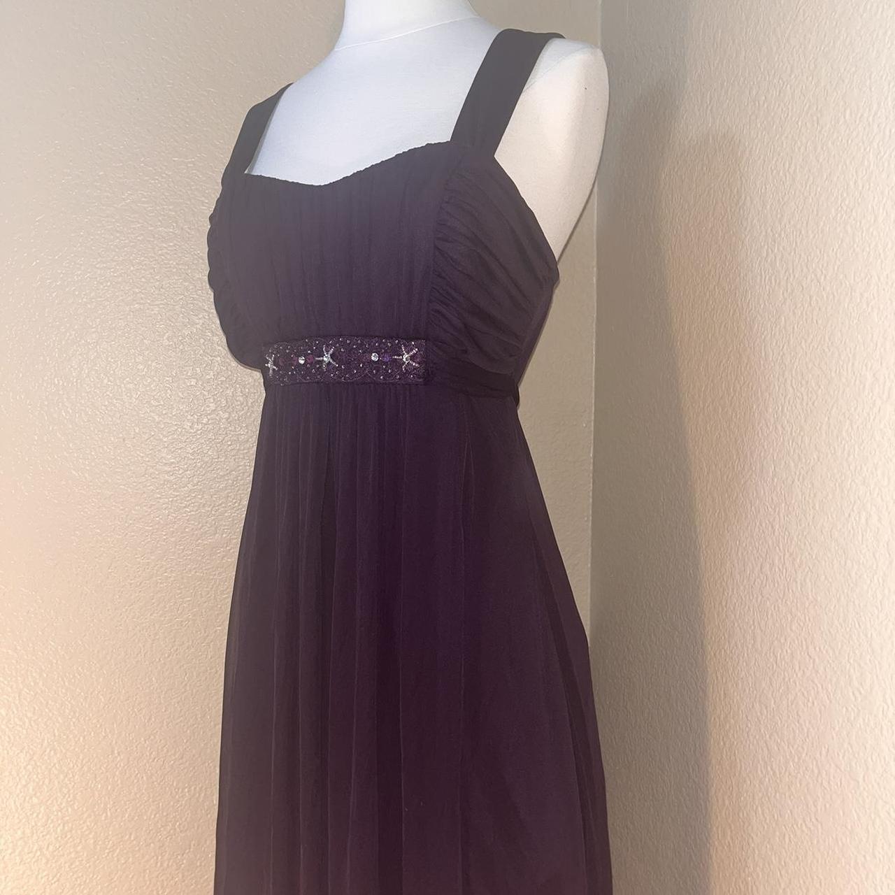 y2k prom/hoco dress. dark purple color with seashell... Depop