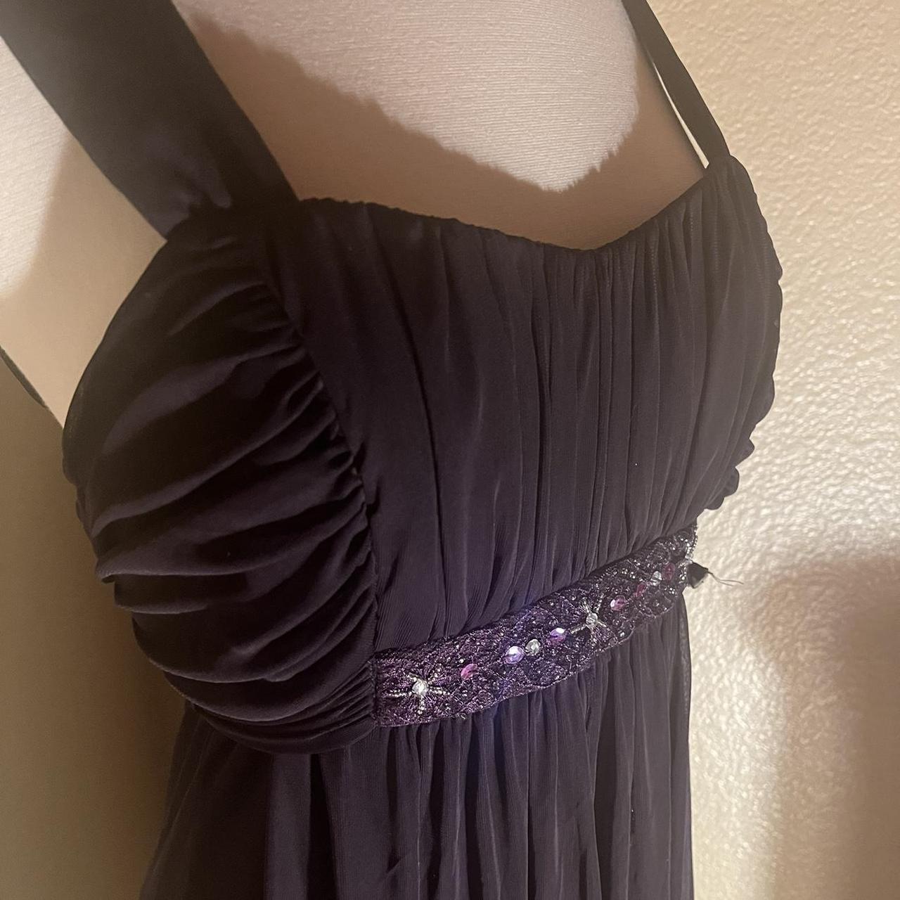 y2k prom/hoco dress. dark purple color with seashell... Depop