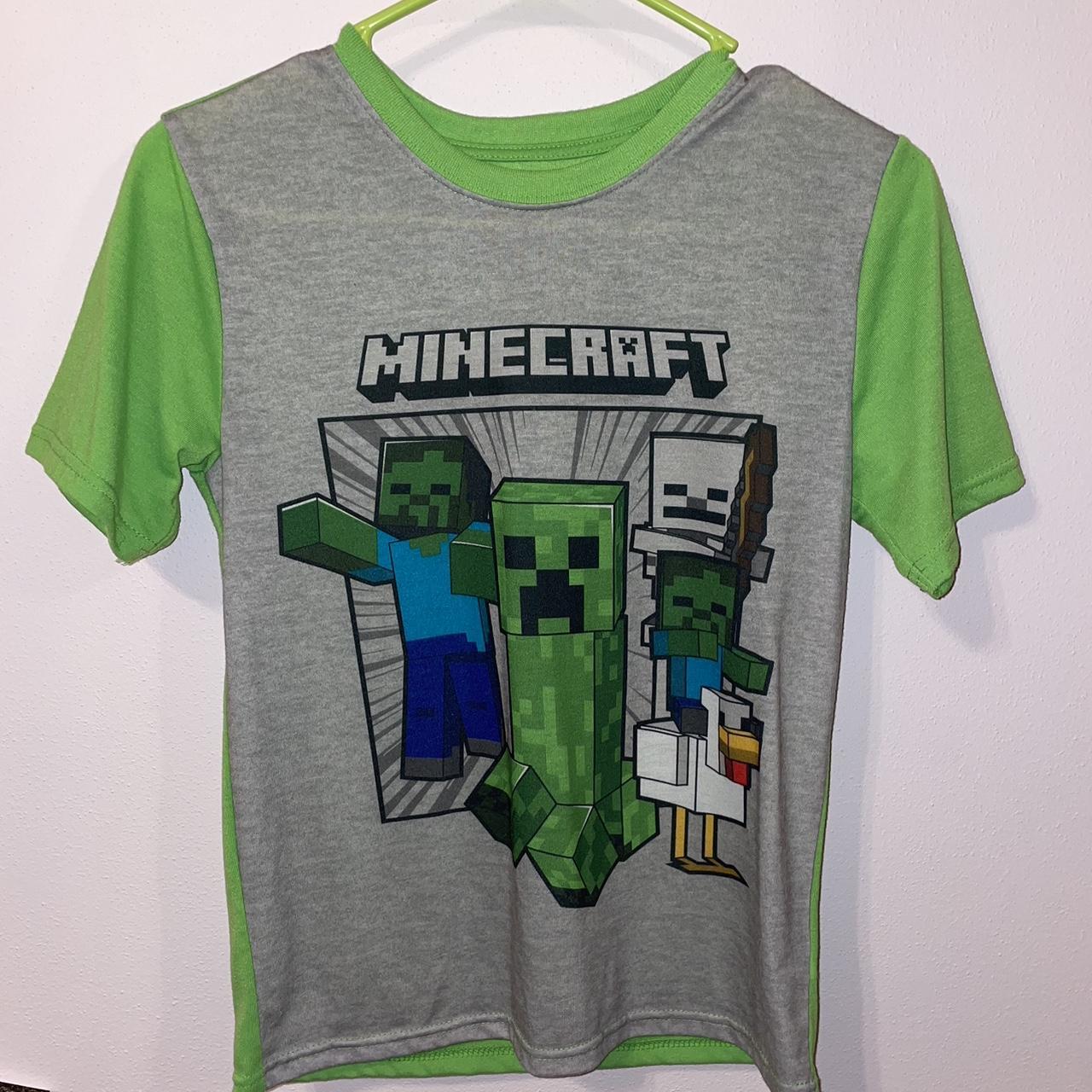 Youth Boys’ Minecraft Green Tee - Size 10/12 boys -... - Depop