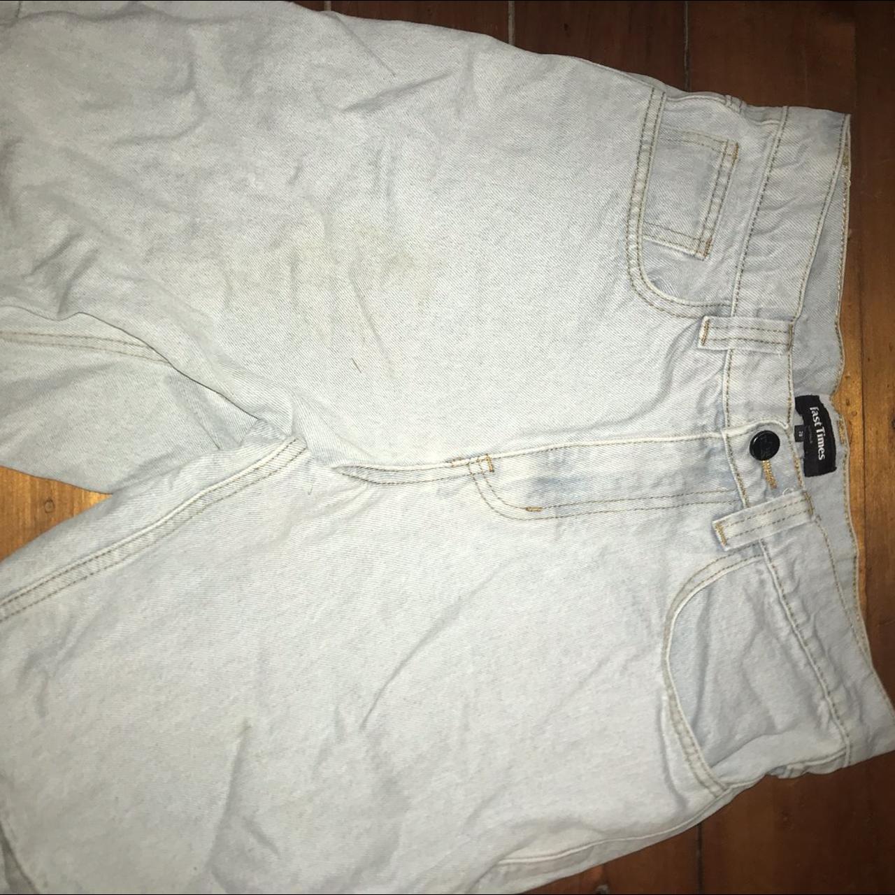 28” light blue fast times cargo jorts. Slightly used... Depop