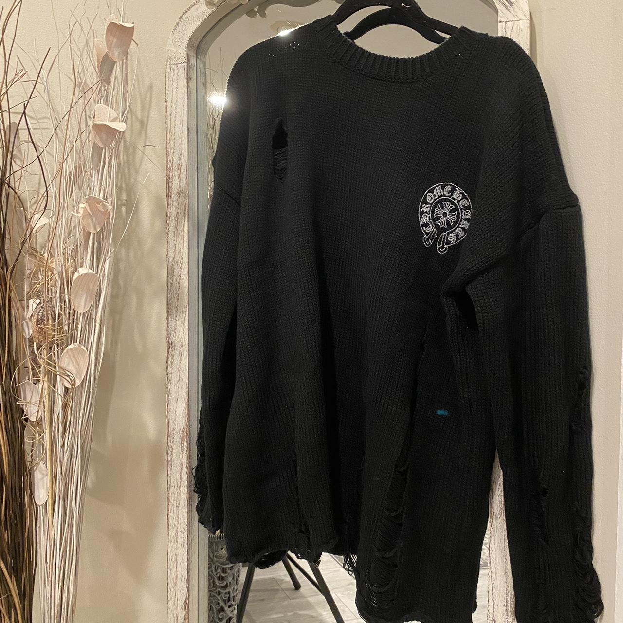 Chrome hearts discount distressed sweater