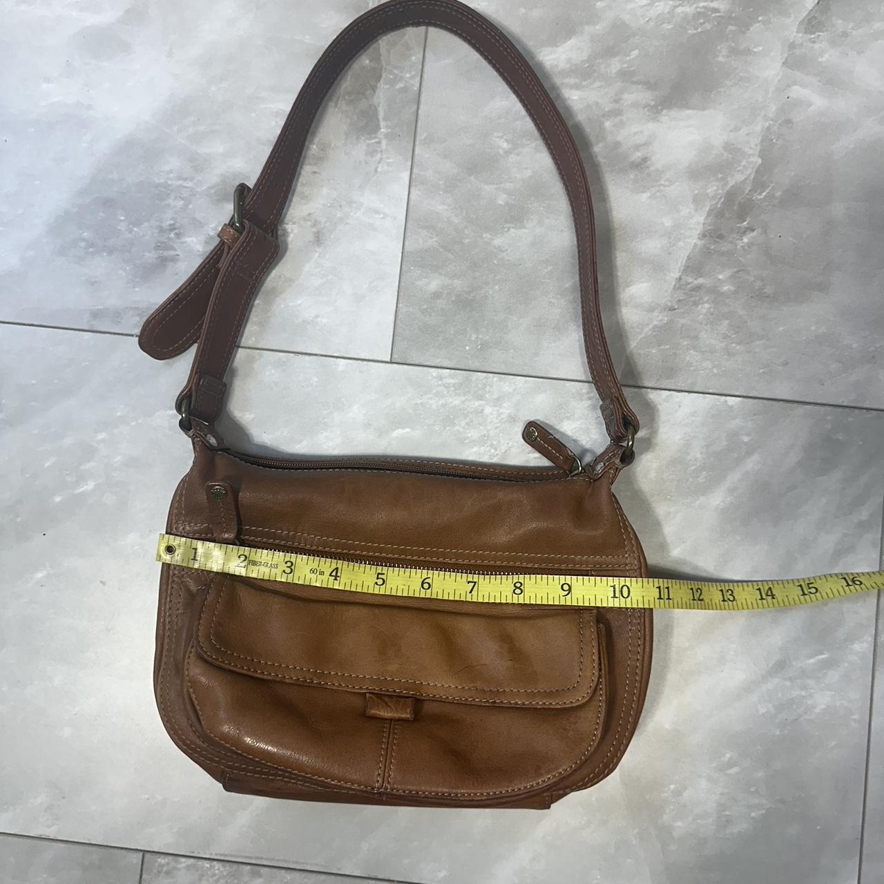 Fossil Womens Leather Purse Brown Handbag Vintage... - Depop