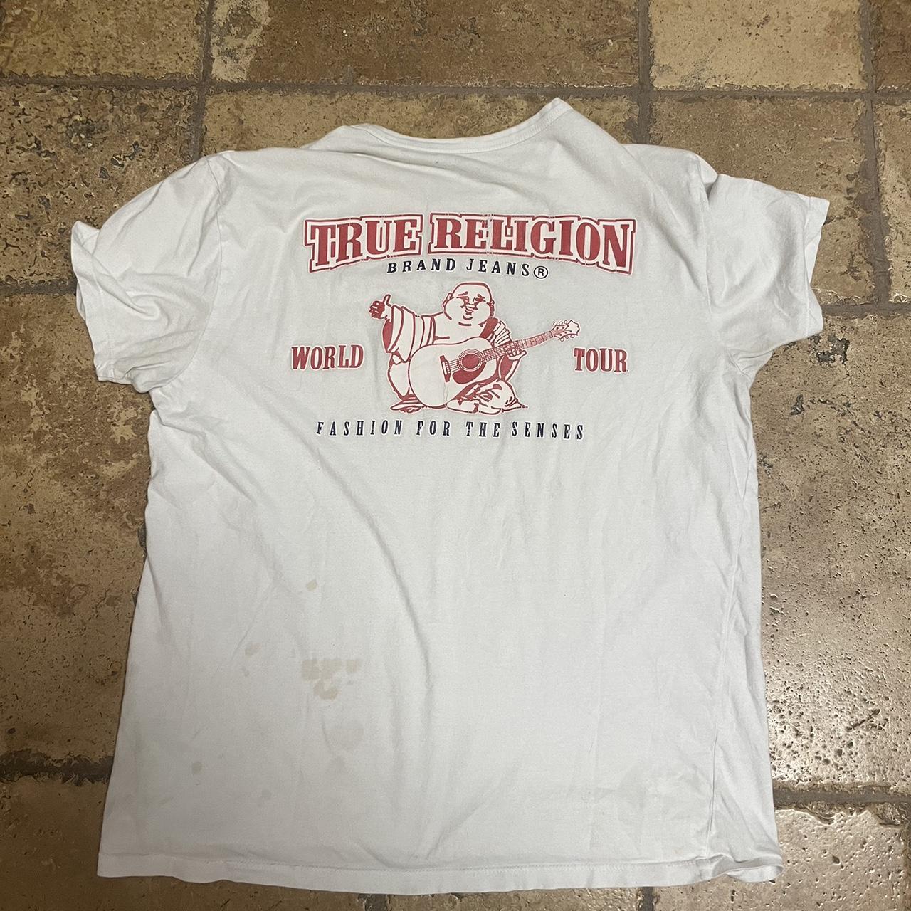 true religion shirt size large has stains... - Depop