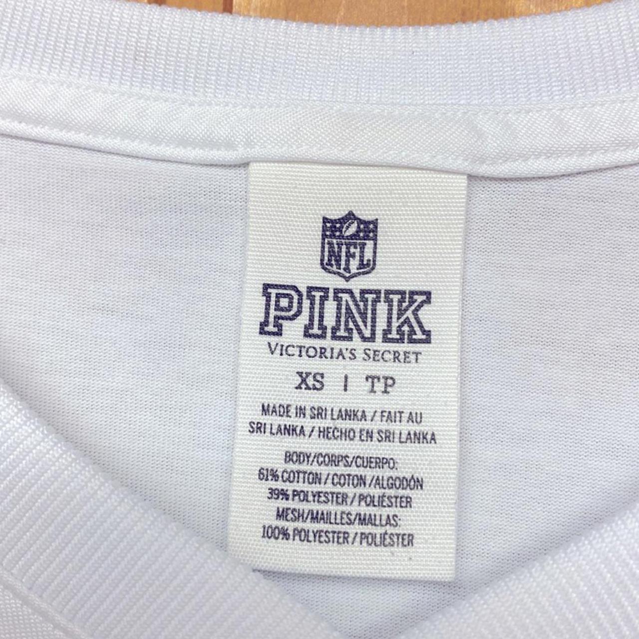 Victoria's Secret Pink NY Giants Jersey V-Neck Top - Depop