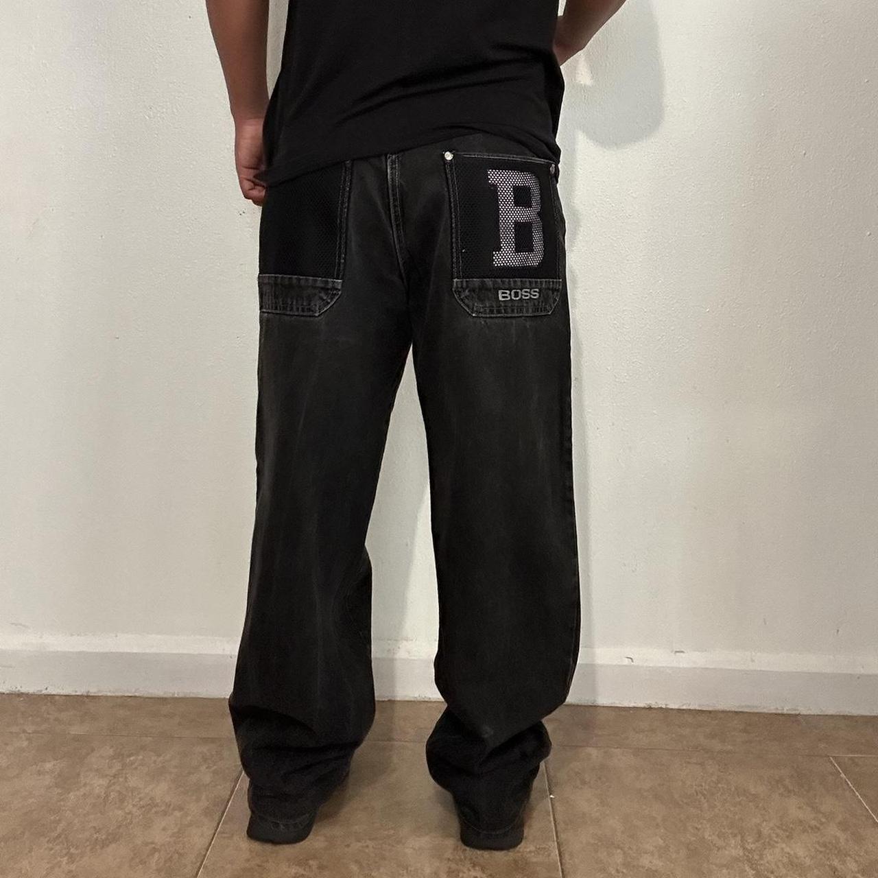 y2k black pants *the fit of these is amazing** size - Depop