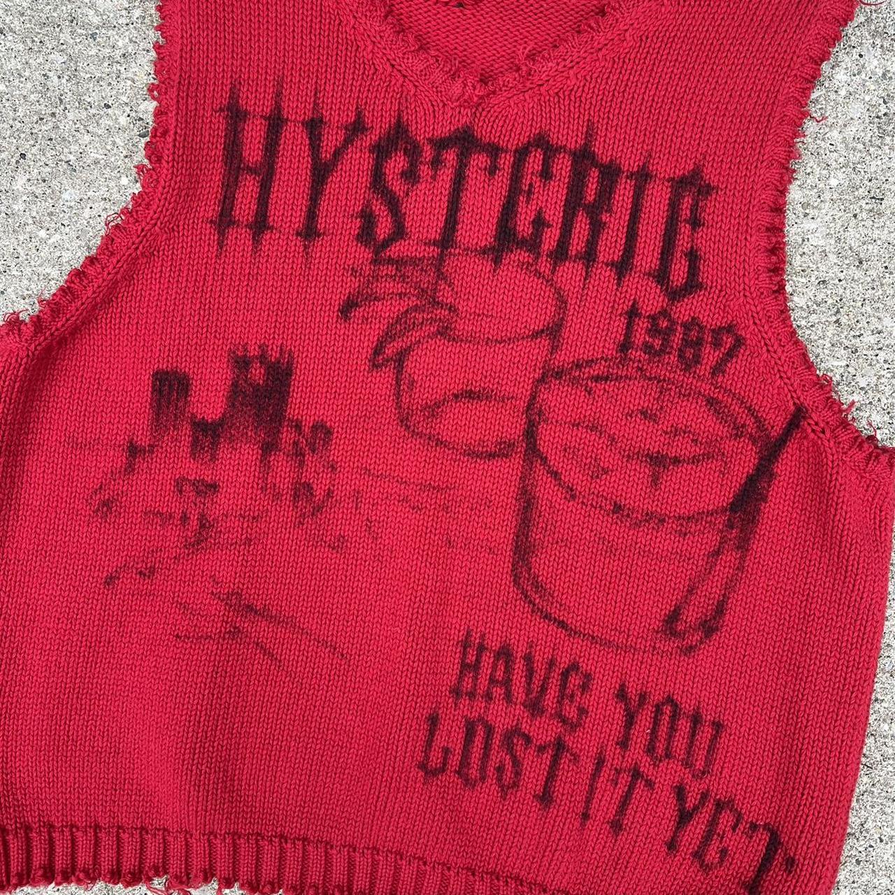 Hysteric Glamour Men's Red and Black Jumper (2)