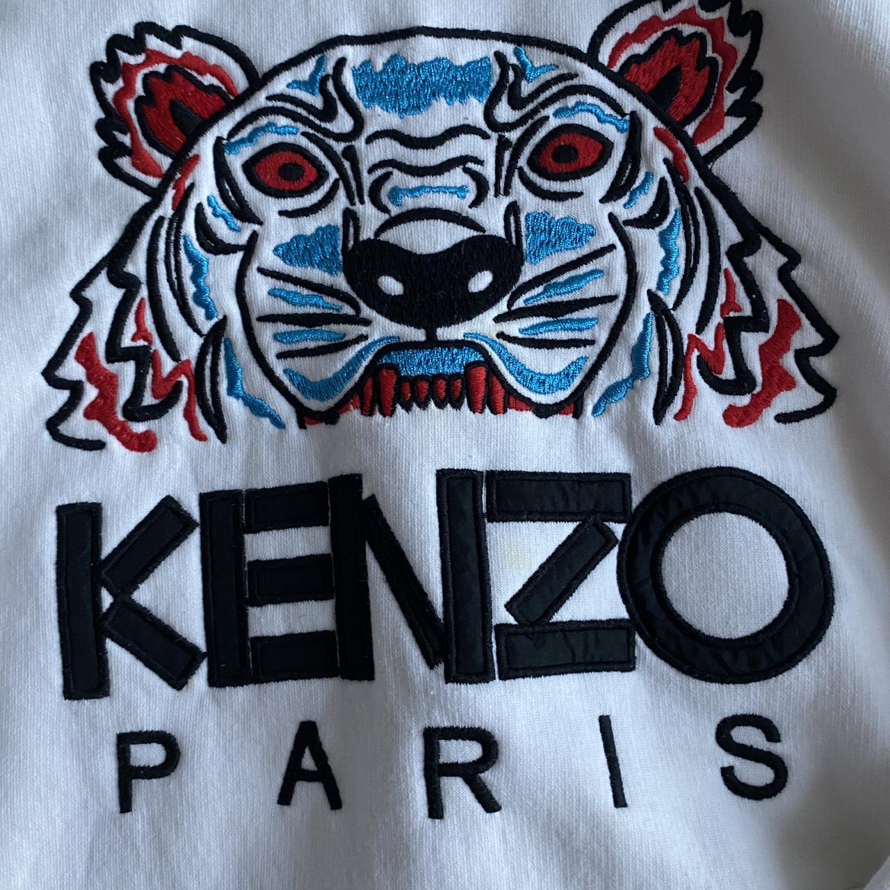 Kenzie Paris hoodie with tiger and logo embroidered... - Depop