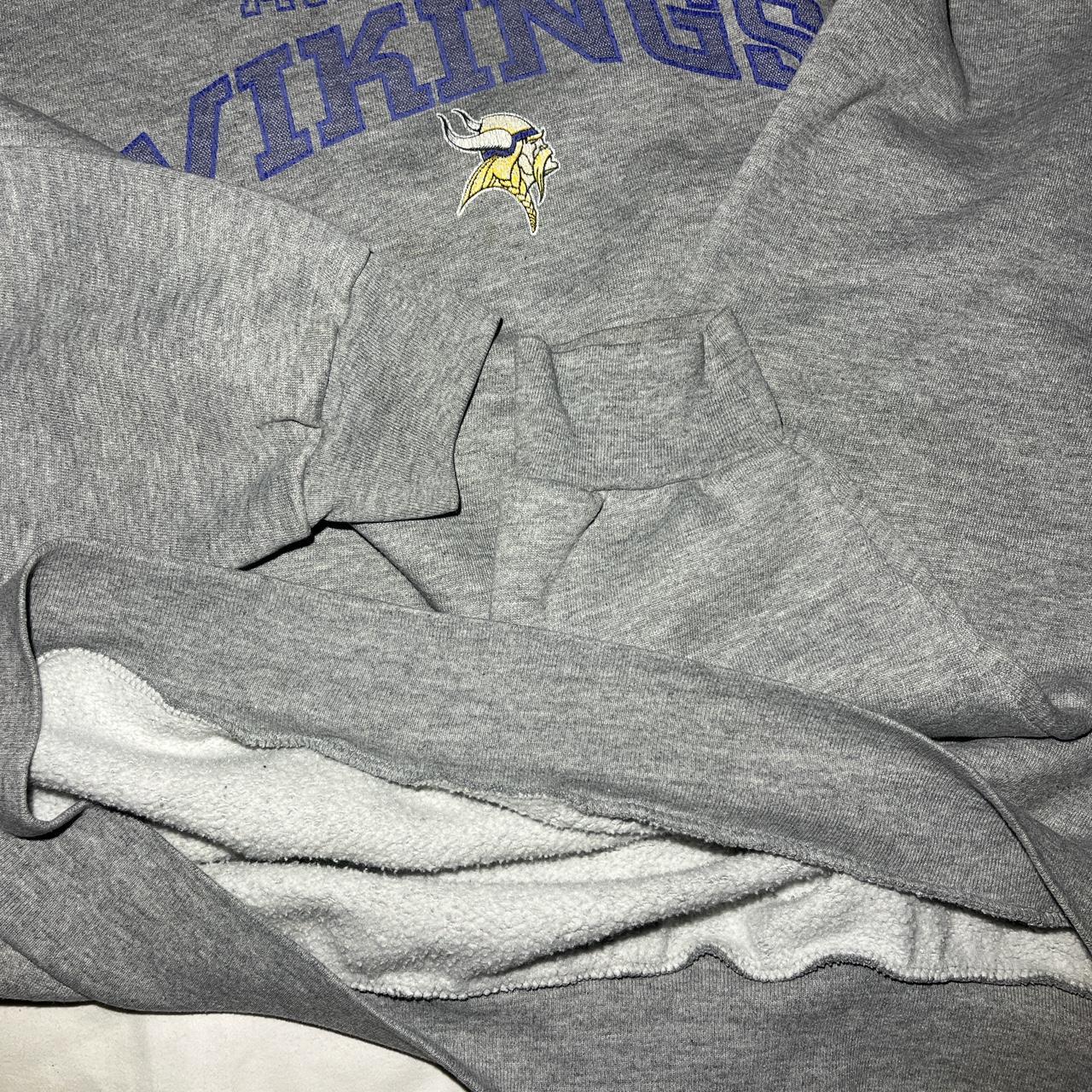 Minnesota Vikings Sweatshirt Adult Medium Gray - Depop