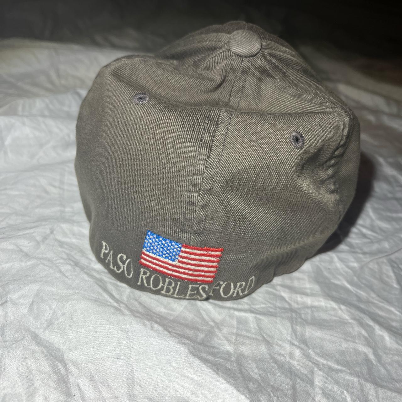 Flexfit Men's Green and Grey Hat | Depop