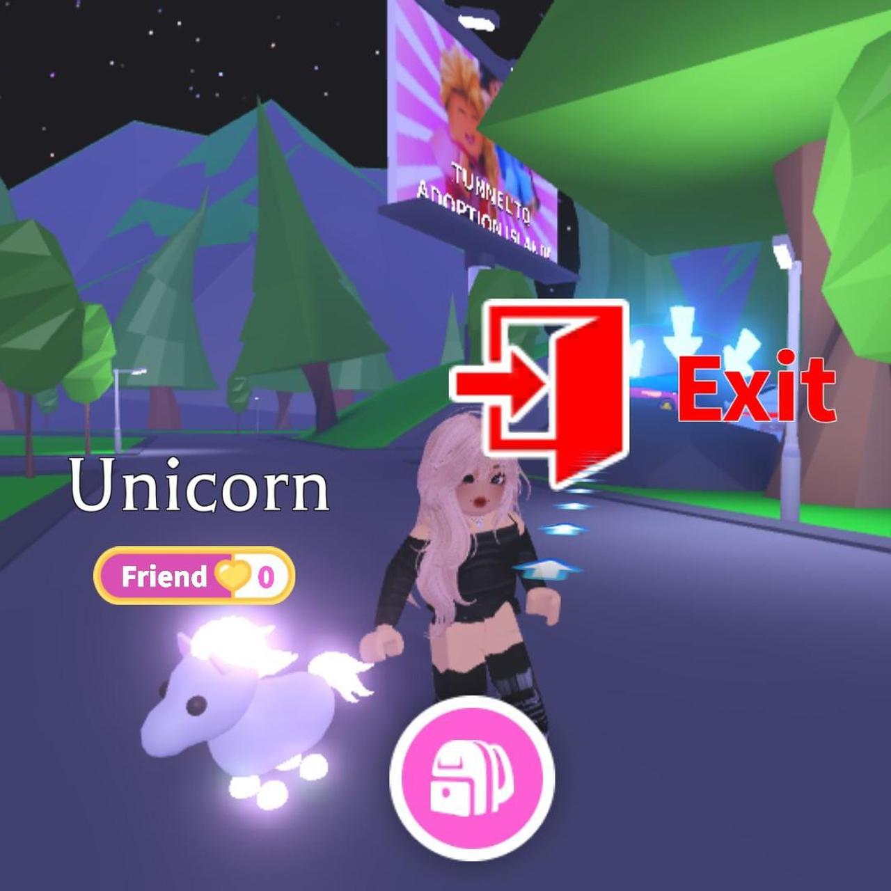 mega fly ride unicorn adopt me!! same day trading... Depop