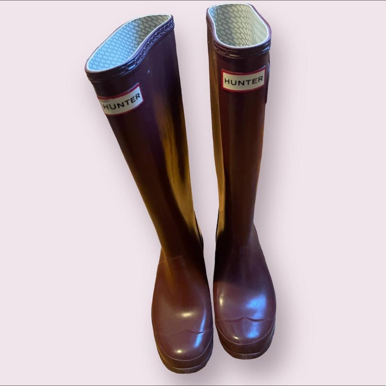 Wine colored 2025 tall boots