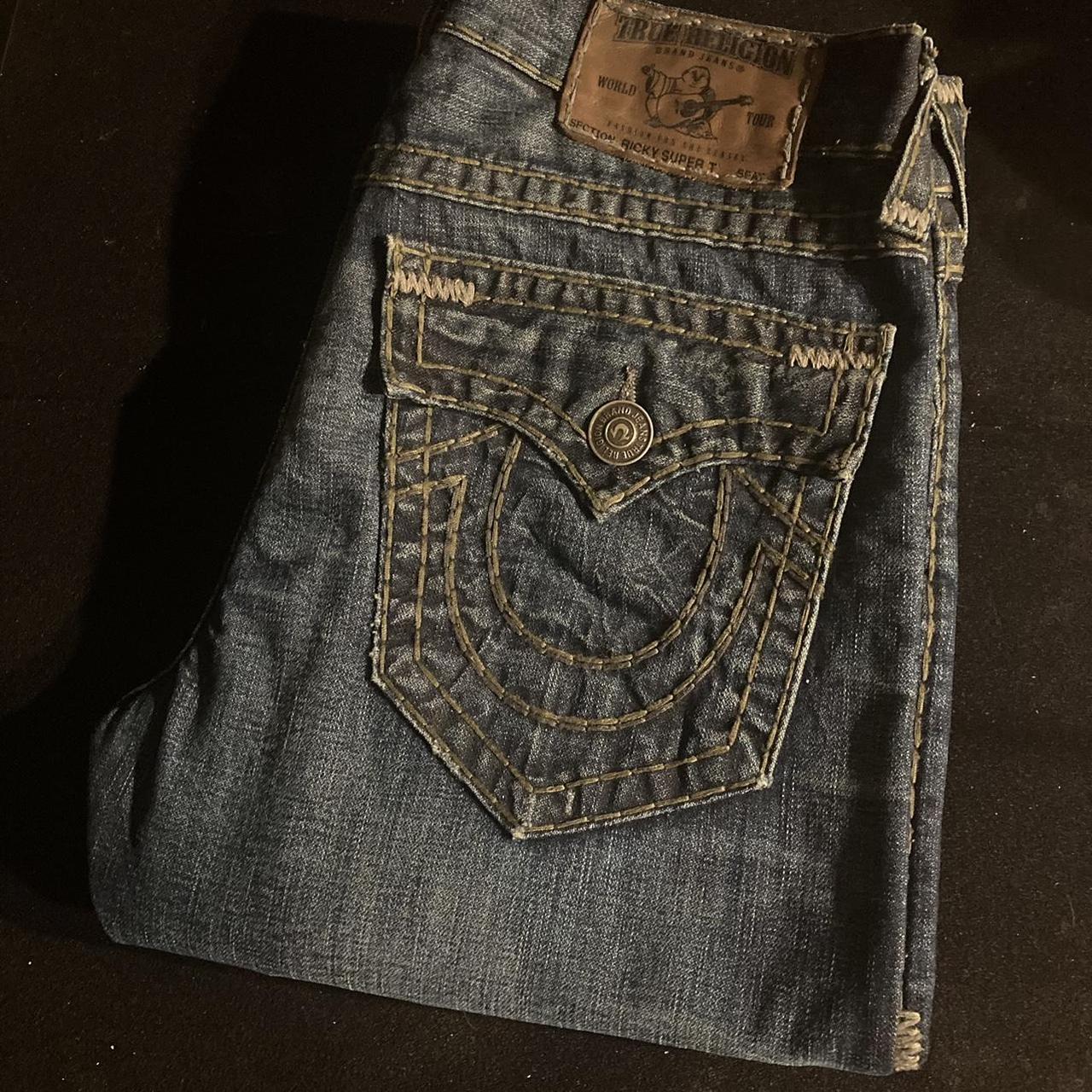 Rare 2010 #TrueReligion Ricky Olive/Grey #SuperT in | Depop