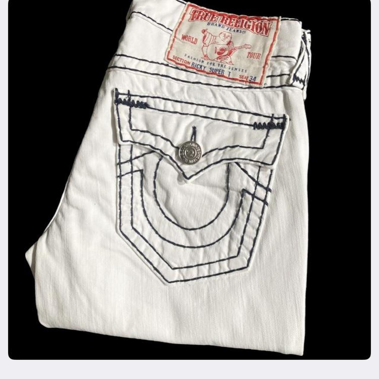 Rare #TrueReligion Ricky Black #SuperT in “WHITE” | Depop