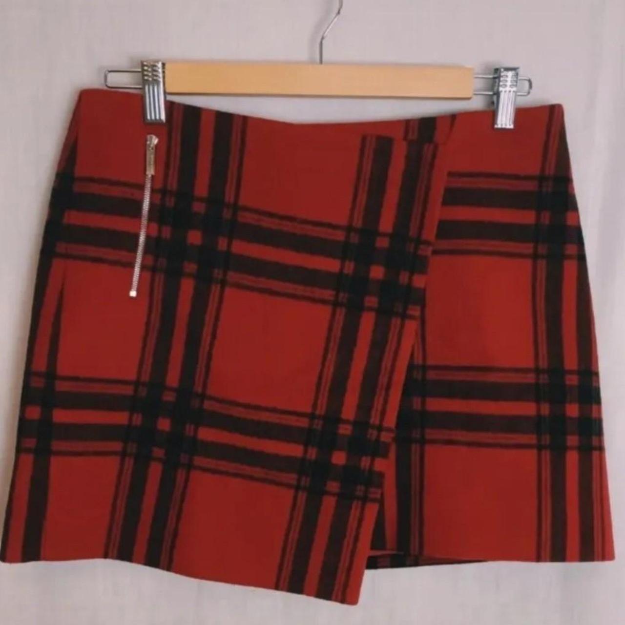 Clara oswald red plaid cheap skirt