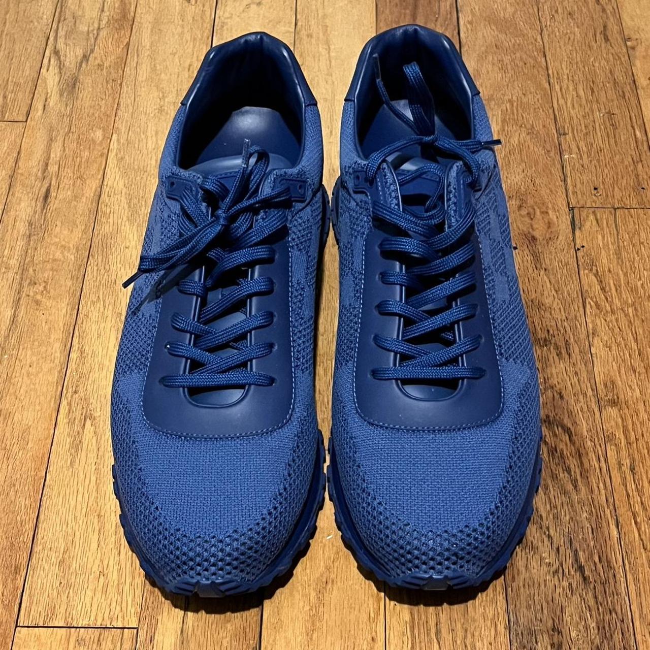 Louis Vuitton Blue Runaway sneaker Used but in - Depop