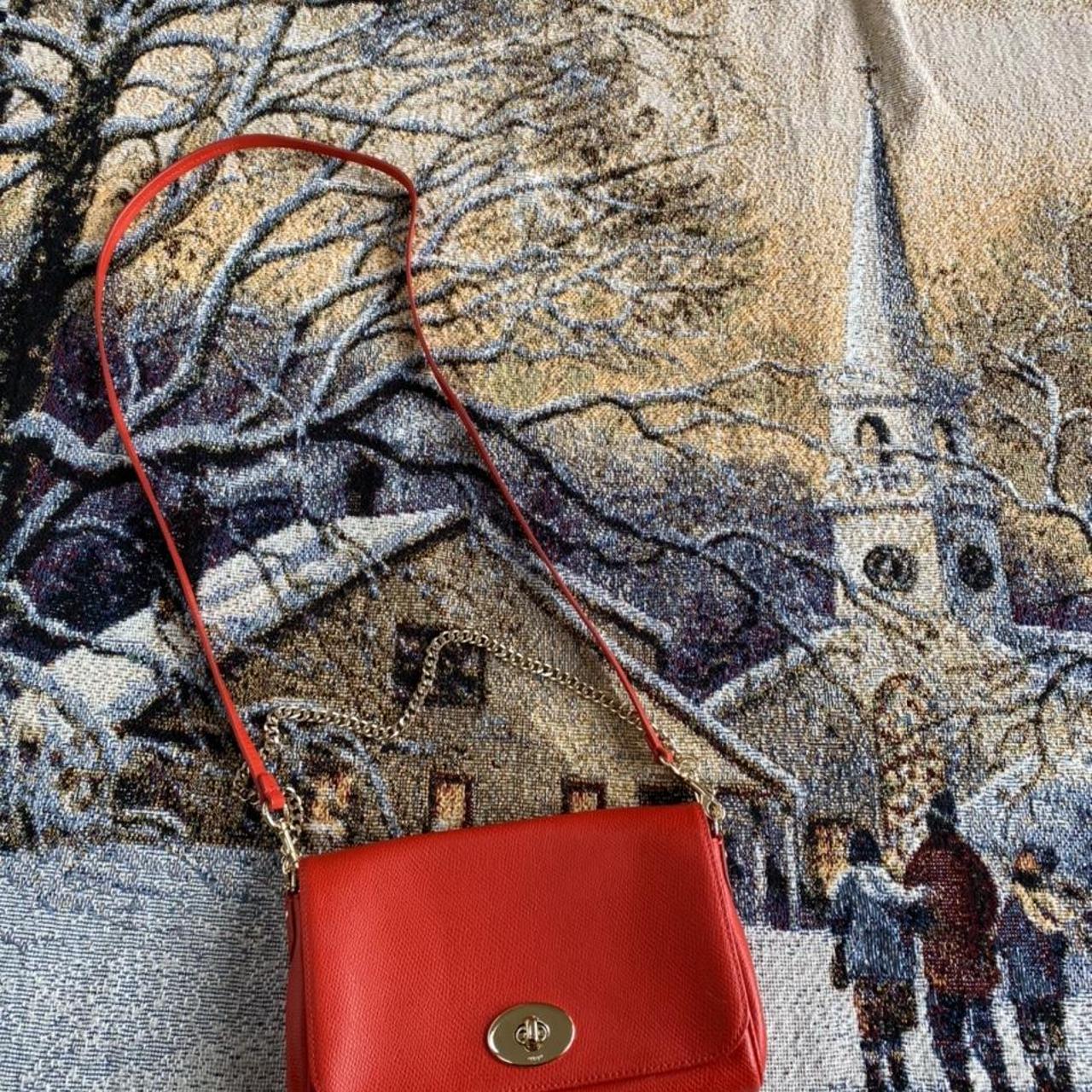 COACH Cross Town Leather Cross-Body Bag in Red